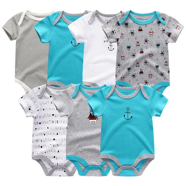 Babies Outfits Uniesx Newborn Baby Rompers Clothing 7Pcs/Lot Infant Jumpsuits 100%Cotton Children Roupa De Bebe Girls&Boys Baby Clothes