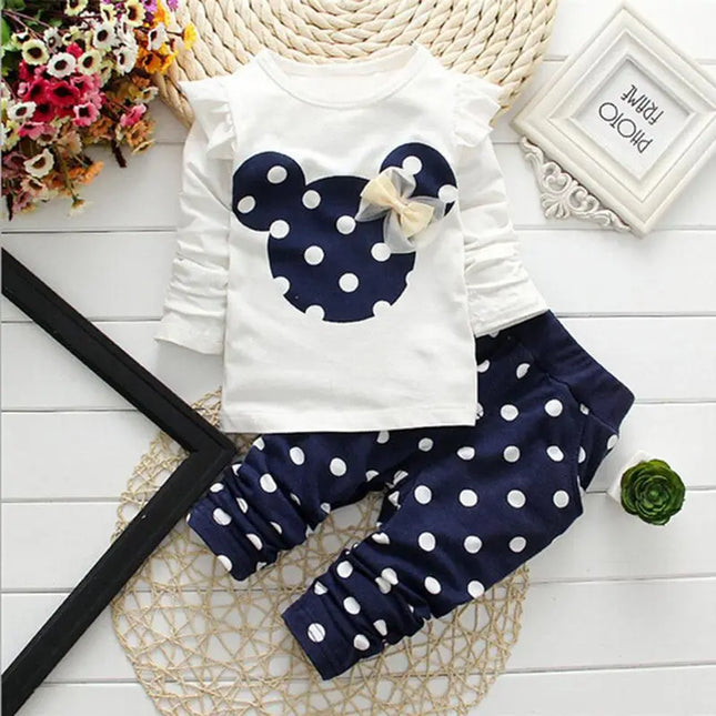 Babies Outfits Winter Girls Clothes Set T-shirt+pants 2 pcs Children's Clothing Fashion Baby OutSet Newborn Baby Cotton Suit