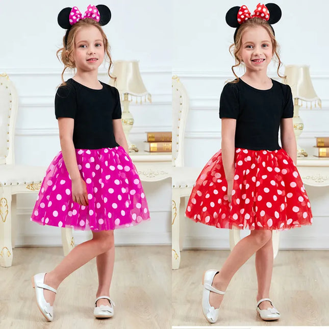 Kids Outfits New Kids Ballet Show Dress Princess Party Costume Infant Clothing Polka Dot Baby Clothes Birthday Girls tutu Dress with Headband