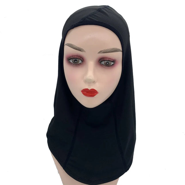 Outwear Women's Sports Hijab Scarf one-Piece Mesh Jersey Muslim Headscarf islamic Turban Caps Breathable Stretchy Non-Slip workout hijab