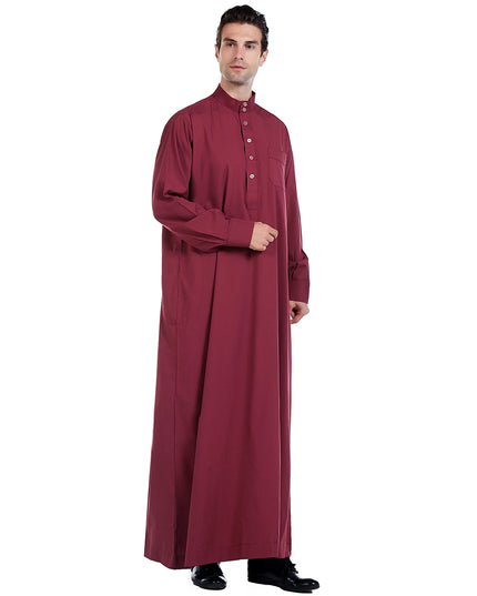 Jubbas Muslim Men Thobe Jubba Robe Long Sleeve Saudi Arab Kaftan Dress Islamic Abaya Loose Middle East Jubba Caftan Costumes Daffah New