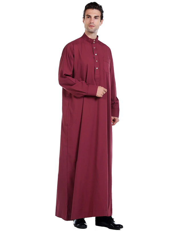 Jubbas Muslim Men Thobe Jubba Robe Long Sleeve Saudi Arab Kaftan Dress Islamic Abaya Loose Middle East Jubba Caftan Costumes Daffah New