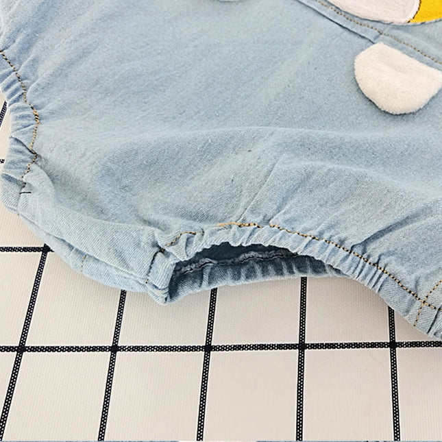 Babies Outfits DIIMUU Toddler Infant Boy Pants Denim Clothes Girls Overalls Dungarees Kids Baby Jumper Jeans Jumpsuit Clothing Outfits Shorts