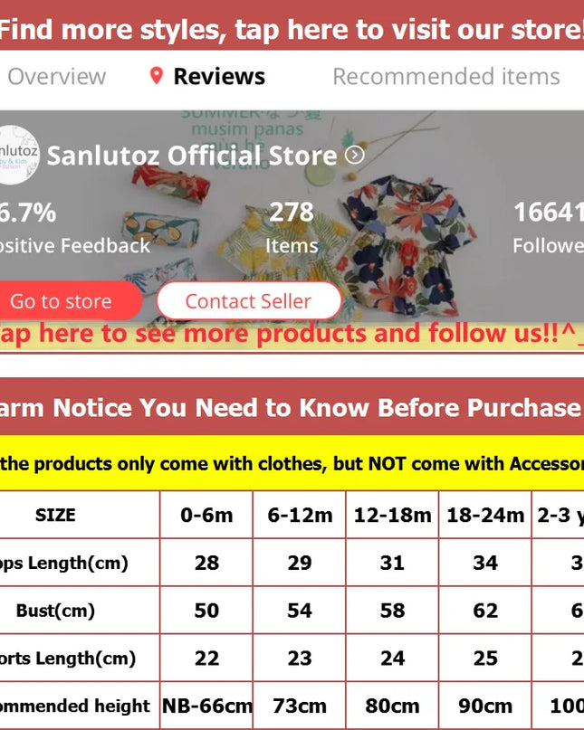 Babies outfits Sanlutoz Cute Infants Boys Clothing Sets Cotton Short Sleeve Baby Tops + Shorts 2Pcs Newborn Cartoon Clothes