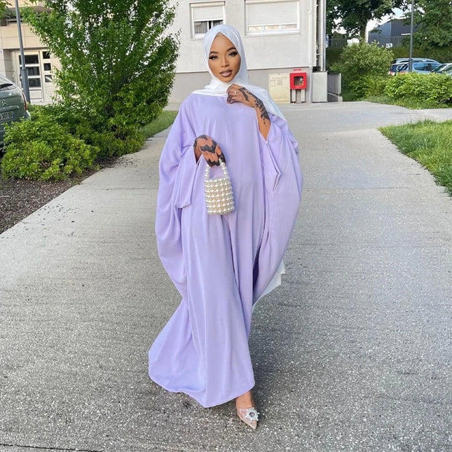 Dress - Muslim Women Hijab Dress Prayer Clothes Batwing Abaya Matching Head Cover Scarf Islam Jilbeb Dubai Turkey Saudi Jilbaab Robe