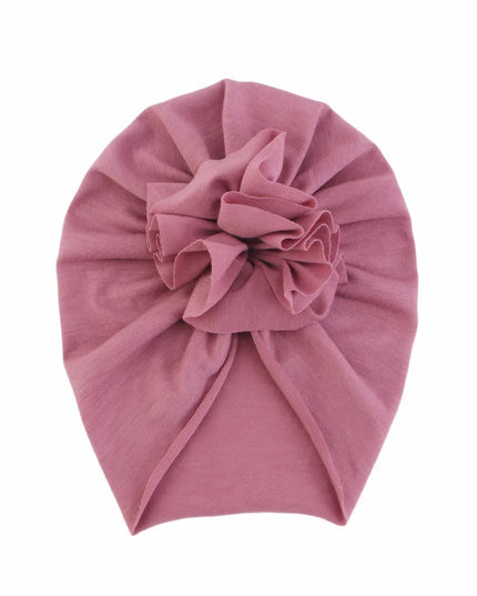 Kids Accessories Muslim Kids Baby Boy Girls Head Wrap Soft Cotton Turban Beanie Hat Flower Cap Peated Headwear Hair Loss Headband Cover Head 1-6Y