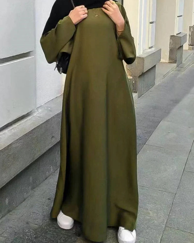 Dress Abaya Dubai Turkey Flare Sleeve Muslim Hijab Dress Plain Closed Abayas for Women Islamic Clothing Kaftan Robe