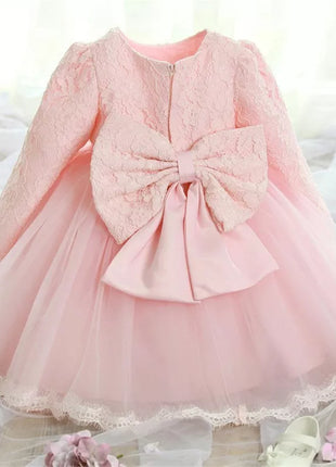 Babies outfits  Girl Long Sleeve Dress Christening Gown Princess Dress 12M 24M Infantil Party Costume 1 2 Years Old Birthday Dress