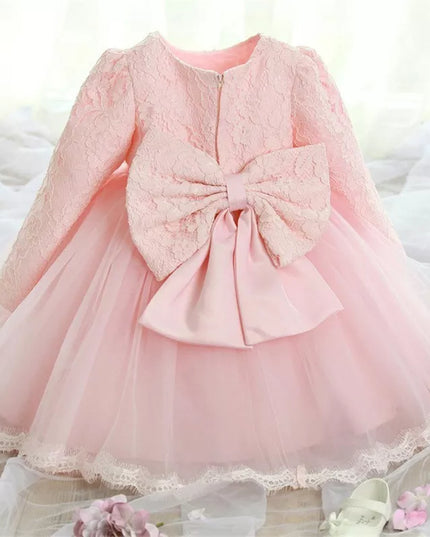 Babies outfits  Girl Long Sleeve Dress Christening Gown Princess Dress 12M 24M Infantil Party Costume 1 2 Years Old Birthday Dress