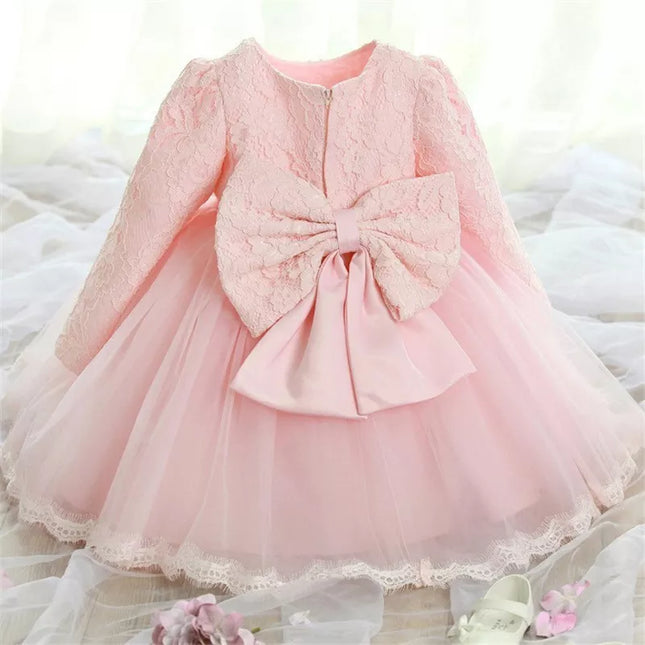 Babies outfits  Girl Long Sleeve Dress Christening Gown Princess Dress 12M 24M Infantil Party Costume 1 2 Years Old Birthday Dress