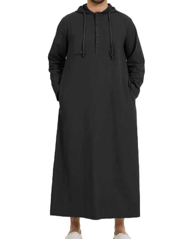 Jubba Thobe Long Sleeve Robe Shirts Hoodies Saudi Arab Kaftan Long Jubba Thobe Hombre Muslim Men Abaya Clothing