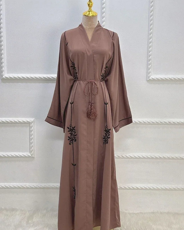 Abaya Woman Kimono Abaya Embroidery Arabic Dress Summer Party Kaftan Open Abayas for Women Dubai Turkey Ramadan Islamic Outfit