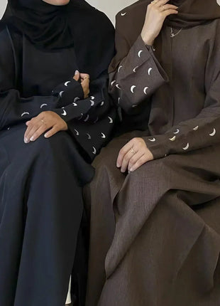 Abaya Cotton Linen Open Abaya for Women Embroidery Kimono Abayas Muslim Dubai Turkey Luxury Kaftan Hijab Dress Saudi Islamic Clothing