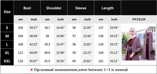 Dress Muslim Women's Prayer Dress Middle East Islamic Color Matching Long Skirt with Pullover  Abaya Khimar Jilbab Kaftan Long Dress