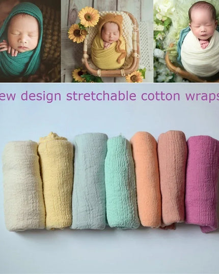 Kids Accessories Newborn Photography Props Wrap Baby Blanket Soft Stretchable Cotton Swaddling Photography Backdrop Babies Accessories