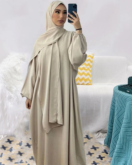 Dress Ramadan Eid Muslim Hijab Dress Robes Musulmane Abaya Elegant Soft Islam Kaftans Abayas For Women Arab Worship Service Clothing