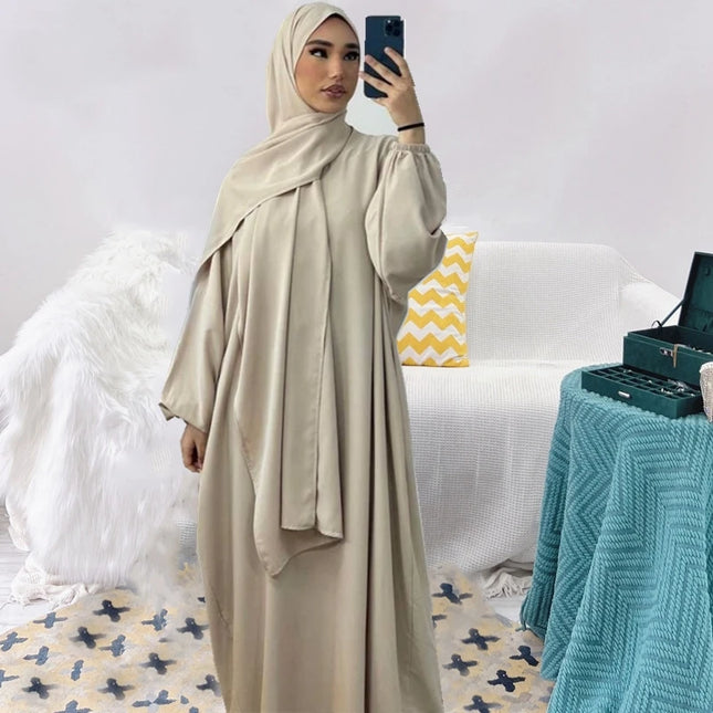 Dress Ramadan Eid Muslim Hijab Dress Robes Musulmane Abaya Elegant Soft Islam Kaftans Abayas For Women Arab Worship Service Clothing