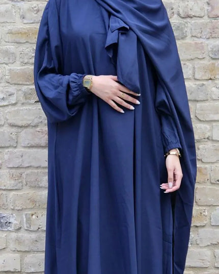 Hooded Abaya Jilbab for Women Nida Ramadan Muslim Hijab Long Dress One Piece Prayer Outfit Islamic Dubai Turkish Modest Abayas