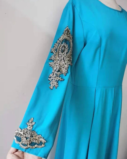 Dress Embroidery Abaya Ramadan Party Gown Dubai Kaftan Islamic Clothing Turkish Robe Morocco Caftan Evening Long Dresses dress