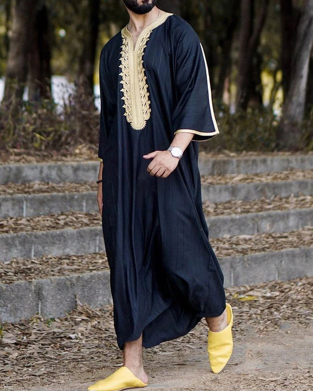 Jubba Thobe Islamic Clothing Ramadan Mens Abaya Dress Long Robe Saudi Wear Musulman Caftan Jubah Dubai Dress