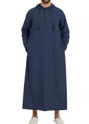 Jubba Thobe Long Sleeve Robe Shirts Hoodies Saudi Arab Kaftan Long Jubba Thobe Hombre Muslim Men Abaya Clothing