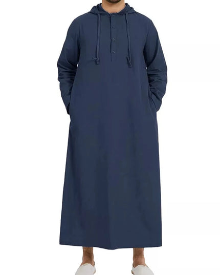 Jubba Thobe Long Sleeve Robe Shirts Hoodies Saudi Arab Kaftan Long Jubba Thobe Hombre Muslim Men Abaya Clothing