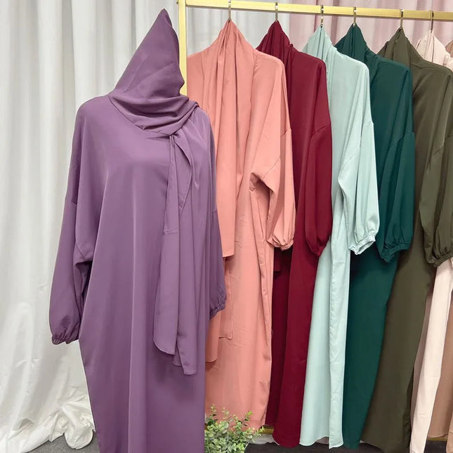 Dress Ramadan Eid Muslim Hijab Dress Robes Musulmane Abaya Elegant Soft Islam Kaftans Abayas For Women Arab Worship Service Clothing