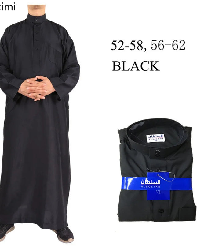 Jubba Islamic Clothing Men Length Long Sleeve Loose Muslim Men Saudi Arabia Pakistan Kurta Muslim Costumes Muslim Dress Kaftan Thobe