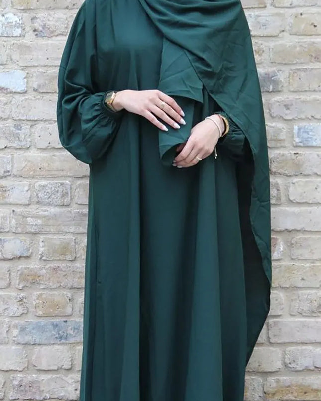 Hooded Abaya Jilbab for Women Nida Ramadan Muslim Hijab Long Dress One Piece Prayer Outfit Islamic Dubai Turkish Modest Abayas