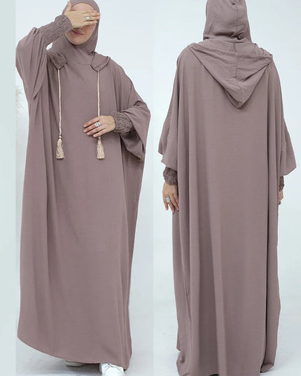 Dress Eid Muslim Dress for Women Eid Abaya Morocco Ramadan Jilbab Hooded Prayer Dresses Vestido Kaftan Islam Dubai Arab Long Robe 2024