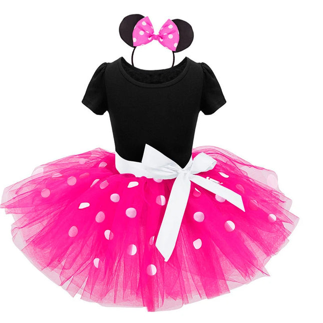 Kids Outfits New Kids Ballet Show Dress Princess Party Costume Infant Clothing Polka Dot Baby Clothes Birthday Girls tutu Dress with Headband