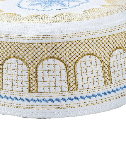 Men Hats  Muslim Prayer Caps Saudi Arabia Islamic Cotton Embroidery Leisure Hat Men Headscarf Topkippot Turban Saudi Uae Cap