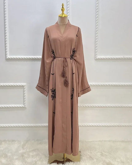 Abaya Woman Kimono Abaya Embroidery Arabic Dress Summer Party Kaftan Open Abayas for Women Dubai Turkey Ramadan Islamic Outfit