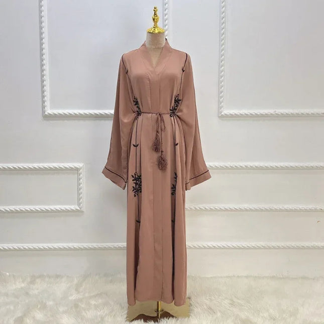 Abaya Woman Kimono Abaya Embroidery Arabic Dress Summer Party Kaftan Open Abayas for Women Dubai Turkey Ramadan Islamic Outfit