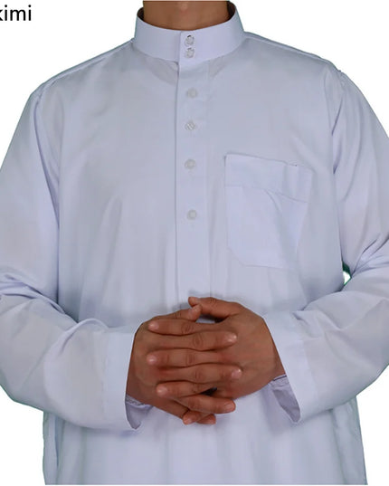 Jubba Islamic Clothing Men Length Long Sleeve Loose Muslim Men Saudi Arabia Pakistan Kurta Muslim Costumes Muslim Dress Kaftan Thobe