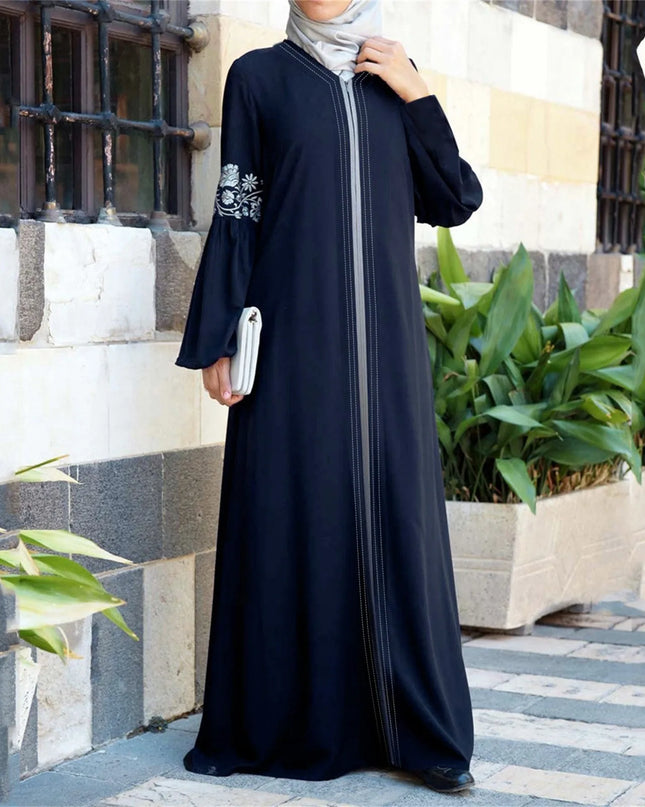 Abayas Maxi Abaya Dresses Vintage Islamic Dress Floral Printed Long Solid Women Muslim Kaftan Muslim Clothes Burka 2023 New Arrival