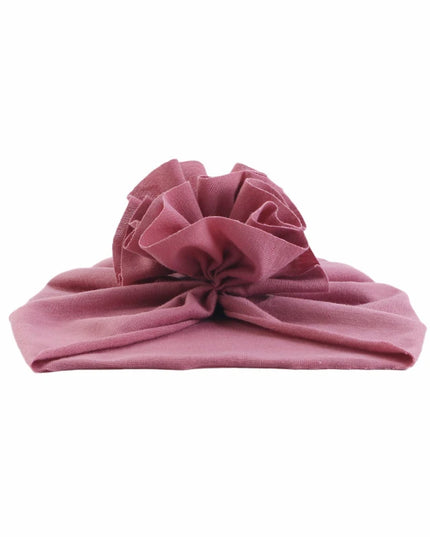 Kids Accessories Muslim Kids Baby Boy Girls Head Wrap Soft Cotton Turban Beanie Hat Flower Cap Peated Headwear Hair Loss Headband Cover Head 1-6Y