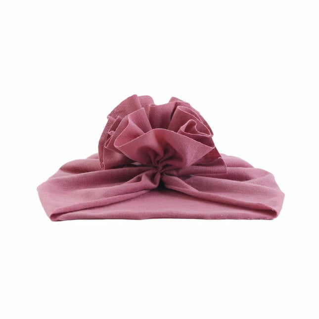 Kids Accessories Muslim Kids Baby Boy Girls Head Wrap Soft Cotton Turban Beanie Hat Flower Cap Peated Headwear Hair Loss Headband Cover Head 1-6Y