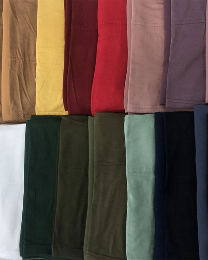 Hijab Muslim Women Chiffon HIjab With Matching Under Cap Hijab Headscarf  Chiffon Long Shawl With Match Color Jersey Inner Caps