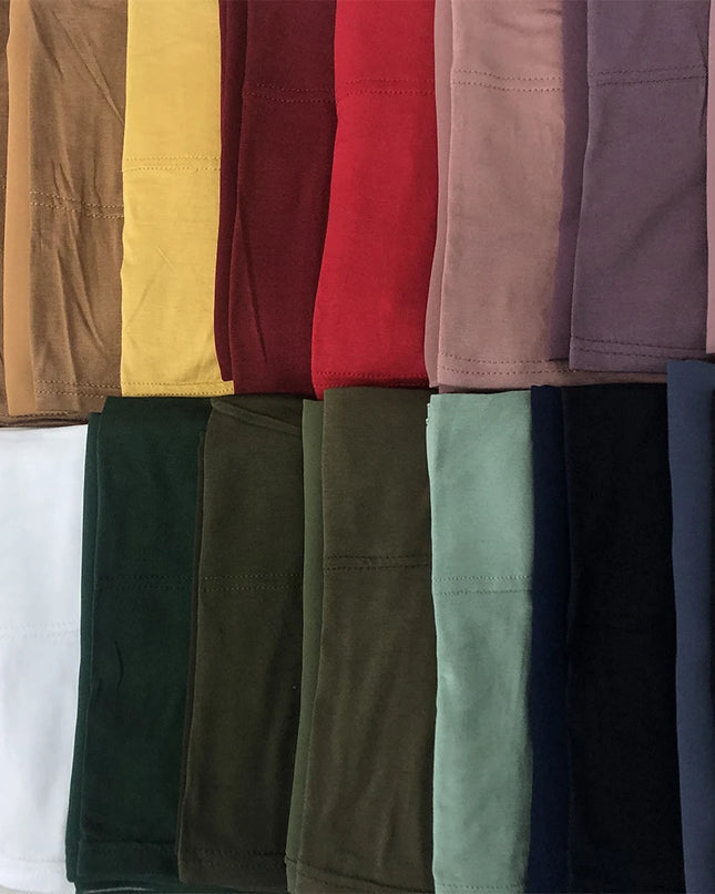 Hijab Muslim Women Chiffon HIjab With Matching Under Cap Hijab Headscarf  Chiffon Long Shawl With Match Color Jersey Inner Caps