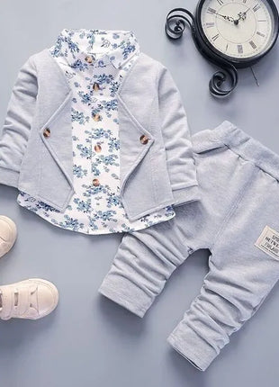 Babies outfits BibiCola kids outfits spring autumn baby boys clothing sets children T shirts + pants boy's cardigan suit kids Tracksuit set