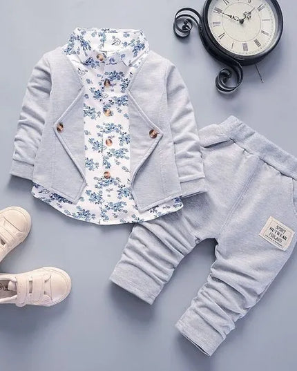 Babies outfits BibiCola kids outfits spring autumn baby boys clothing sets children T shirts + pants boy's cardigan suit kids Tracksuit set