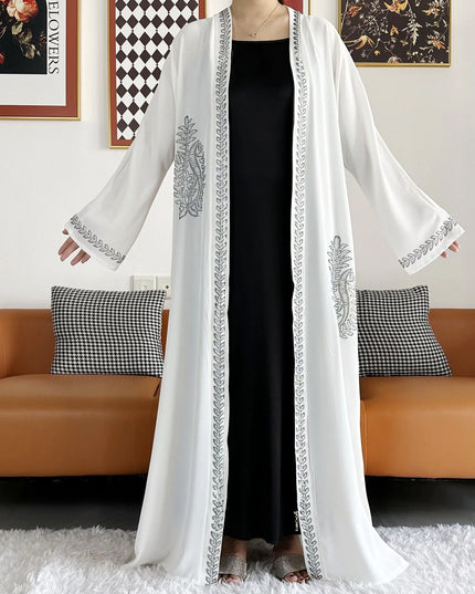 Dress Open Abaya Dubai Kaftan Muslim Cardigan Abayas Dresses for Women 2023 Casual Kimono Robe Femme Caftan Turkish Islamic Clothes