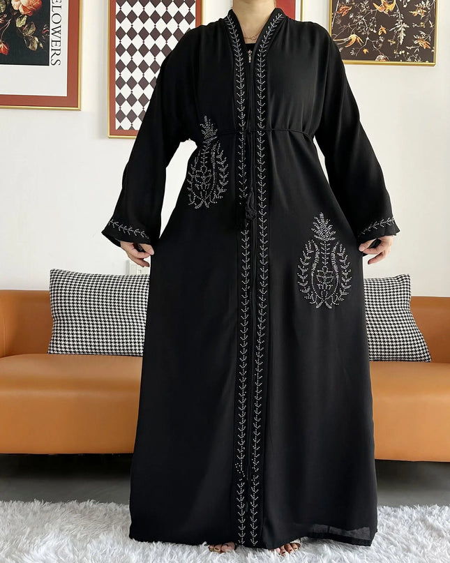 Dress Open Abaya Dubai Kaftan Muslim Cardigan Abayas Dresses for Women 2023 Casual Kimono Robe Femme Caftan Turkish Islamic Clothes