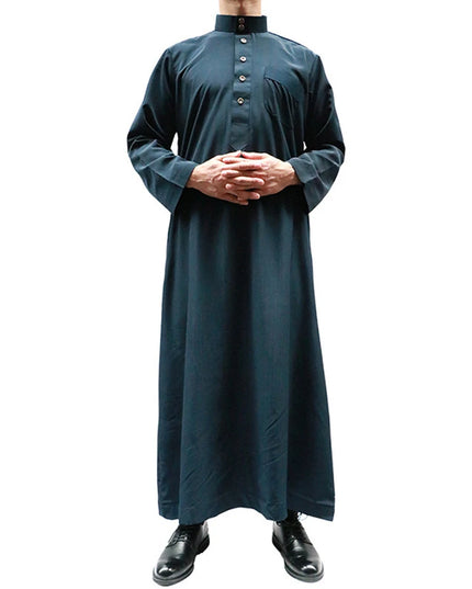 Jubba Muslim Men Clothing Islam Dress Fashion Caftan Black Thobe Saudi Arabia Kaftan Abaya Turkey Dubai Luxury Robe Pakistan Moroccan