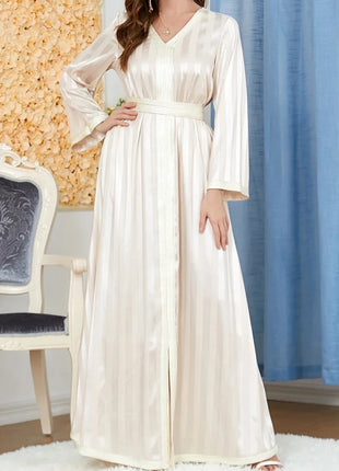 Dress V Neck Split Party Dress Elegant Morocco Dress Women  Kaftan Turkey Arab Long Robe Vestidos Dubai Maxi Dresses 2023