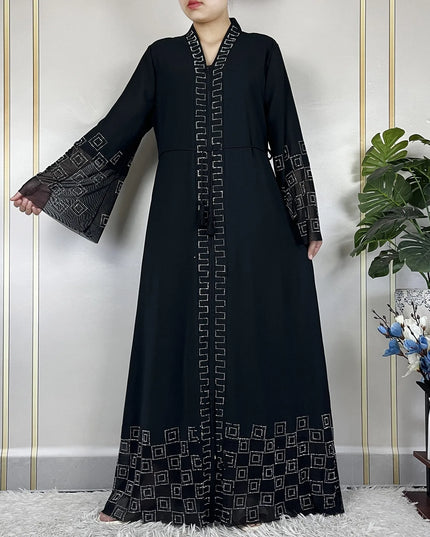 Dresses For Women Elegant Dresses Dubai Party Outfits Long Sleeved Chiffon Dashiki Muslim Women Robe Open African Abaya Clothing