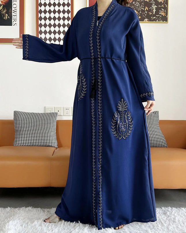 Dress Open Abaya Dubai Kaftan Muslim Cardigan Abayas Dresses for Women 2023 Casual Kimono Robe Femme Caftan Turkish Islamic Clothes