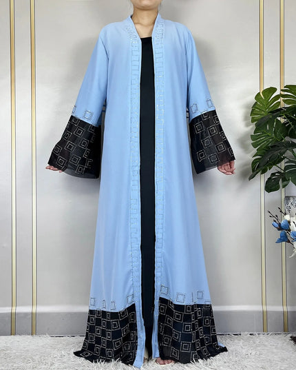 Dresses For Women Elegant Dresses Dubai Party Outfits Long Sleeved Chiffon Dashiki Muslim Women Robe Open African Abaya Clothing