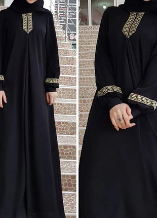 Abaya Dress Muslim Abaya Ethnic Style Print Islam Solid Loose Casual Robeabayas for Women Middle East Arabia 2023 muslim women